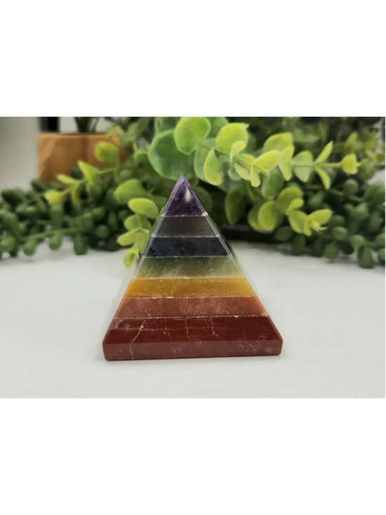 Unbranded Other - Unbranded Rainbow Chakra Crystal Pyramid Decor One Size